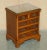Vintage Flamed Hardwood Nightstands with Drawers, Set of 2 For Sale - Image 12 of 18