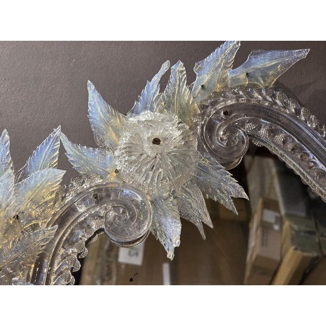 Venetian Mirror in Iridescent Glass, Late 19th Century For Sale - Image 9 of 14