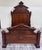 Late 19th Century Antique Full Size Victorian Monumental Carved Walnut Burl Wood Bed For Sale - Image 5 of 13