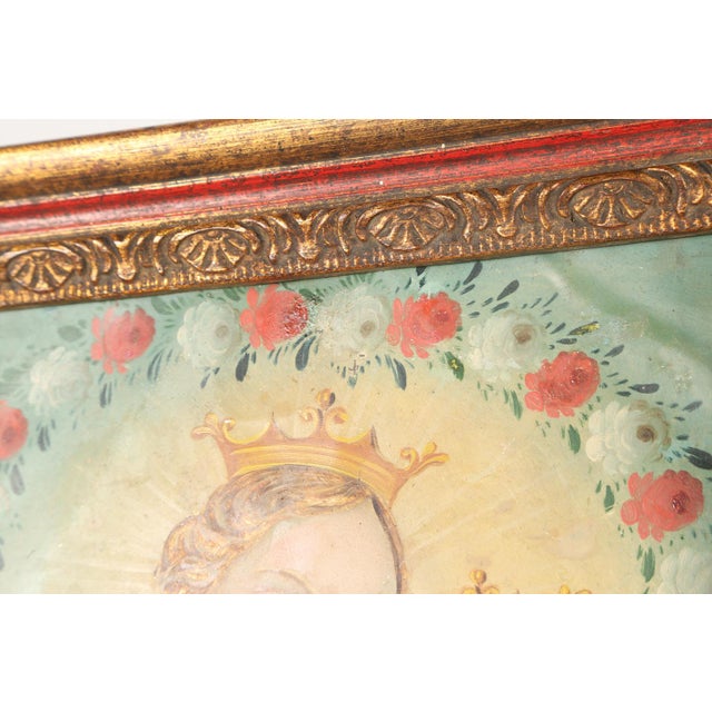 Our Lady of Refuge for Sinner, Oil on Tin, 19th Century For Sale - Image 10 of 10