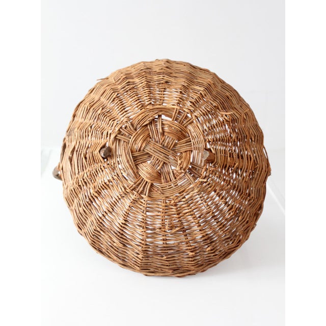 Antique Willow Gathering Basket With Branch Handle For Sale - Image 13 of 14