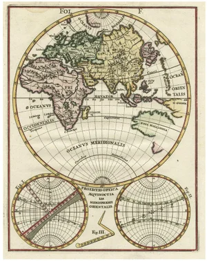 Original Antique Map of the Eastern Hemisphere, 1700