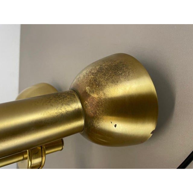 3-Spot Brass Tone Hanging Light by Koch and Lowy for OMI Lighting, Germany, 1970s For Sale - Image 15 of 18