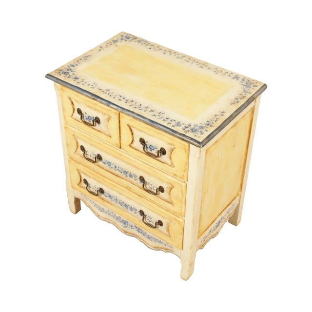 1990s Habersham Plantation Country French Style Paint Decorated Chest of Drawers For Sale - Image 13 of 13