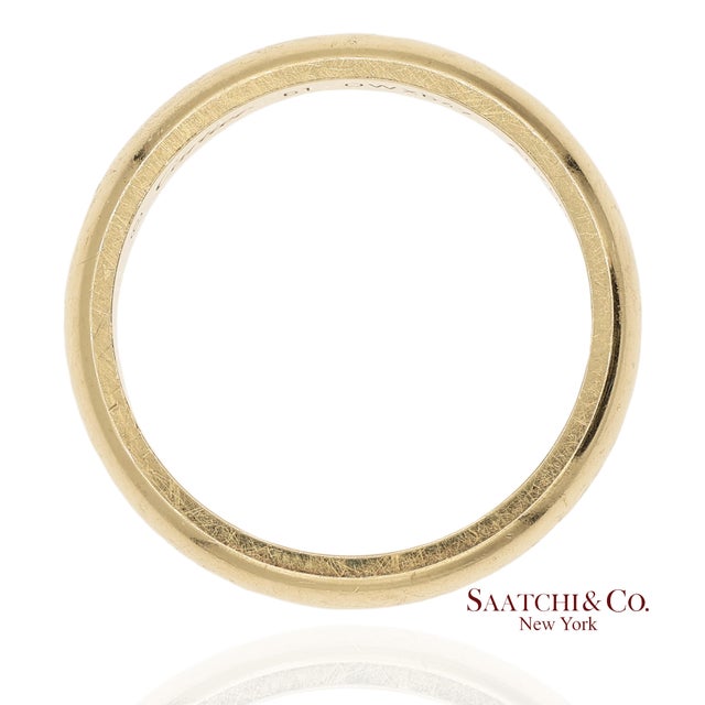 Contemporary 18k 750 Solid Yellow Gold Cartier Band Ring, Size 9.5 For Sale - Image 3 of 10