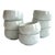 2000s Chinese Celadon Porcelain Engraved Raised Relief Grapes/Leaves Motif Rice/Soup Bowls- Set of 8 For Sale