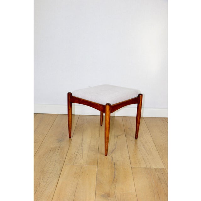 1970s Stool with Beige-Cream Seat from Edmund Homa, 1970s For Sale - Image 5 of 7