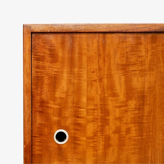 Wood 1960s Mid Century Mahogany Entryway Cabinet by Herbert E. Gibbs, Attributed For Sale - Image 7 of 9