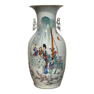 Early 19th Century Large Hand Painted Chinese Porcelain Vase