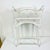 1970s Mid-Century Boho Chic Coastal Victorian Tole Metal Flat Bar Lattice Plant Stand. For Sale - Image 11 of 13