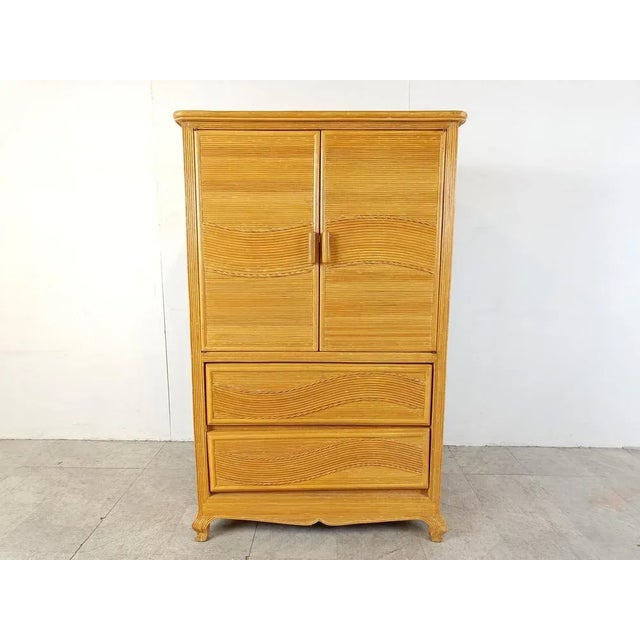 Vintage Pencil Reed Cabinet, 1970s For Sale - Image 9 of 9