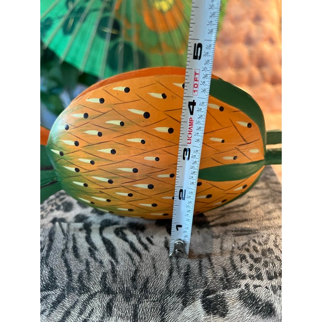 Wood Wooden Painted Pineapple Napkin Holder/Kitchen Accessory For Sale - Image 7 of 8