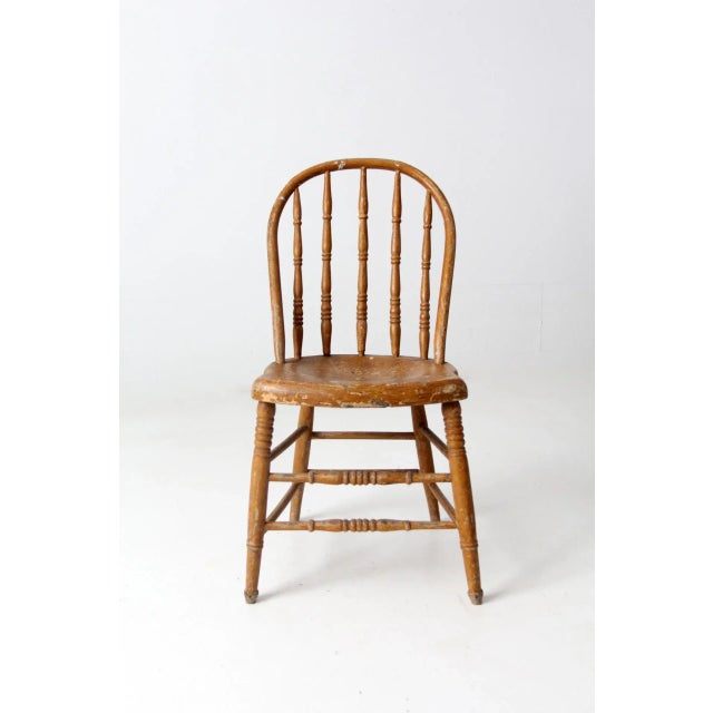 Antique Farmhouse Windsor Dining Chair For Sale - Image 9 of 9