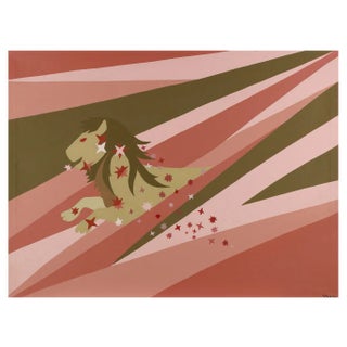 Genny Puccini, Lion, 1973, Acrylic on Canvas For Sale