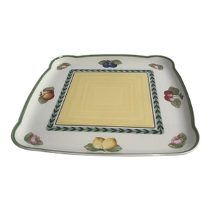 1950s Villeroy & Boch Serving 11.7"x 11.7" Platter "French Garden" Pattern Made in Germany