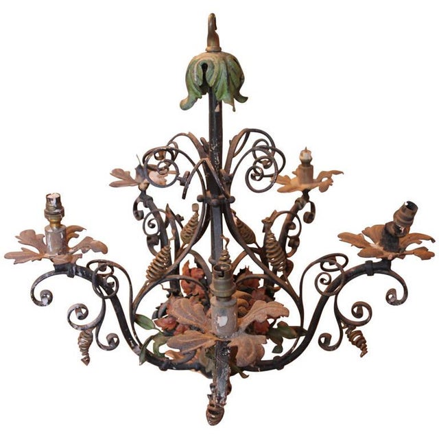 French Painted Candle Chandelier Chairish