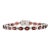 Natural Oval Cut Deep Red Garnet Stackable Tennis Bracelet in 925 Sterling Silver For Sale