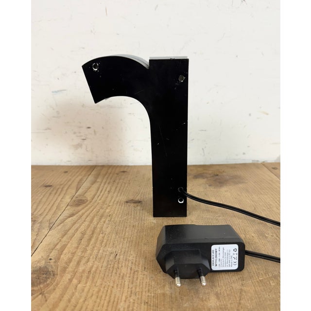 Vintage Grey Illuminated Letter R, 1970s For Sale - Image 9 of 11