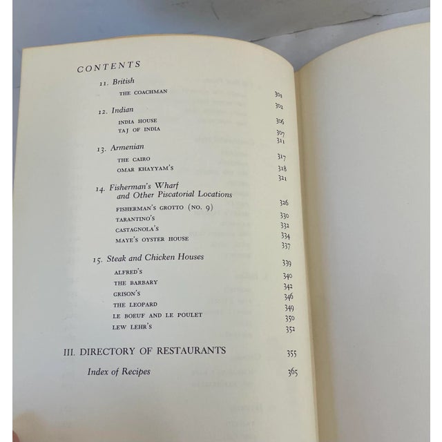 1960s Vintage 1963 “a Cook’s Tour of San Francisco- Best Restaurants and Their Recipes” Book For Sale - Image 5 of 8