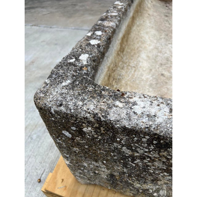 A Long Rectangular Limestone Field Trough From Burgundy, France, 19th Century For Sale - Image 14 of 16