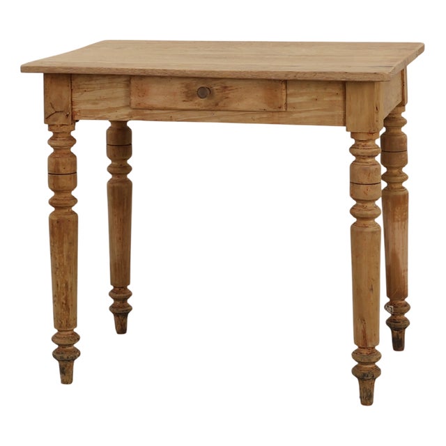 Rustic French Provençal Beech Side Table, 1850 For Sale