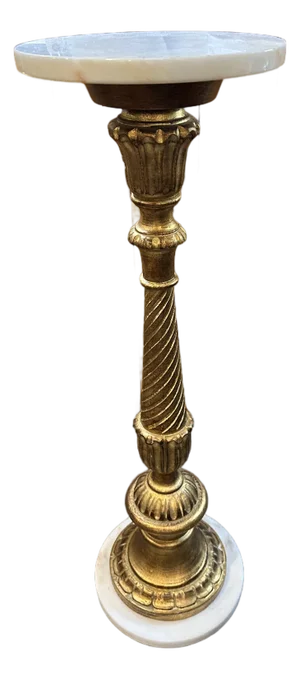 1950’s. Gilt Wood and Marble Pedestal