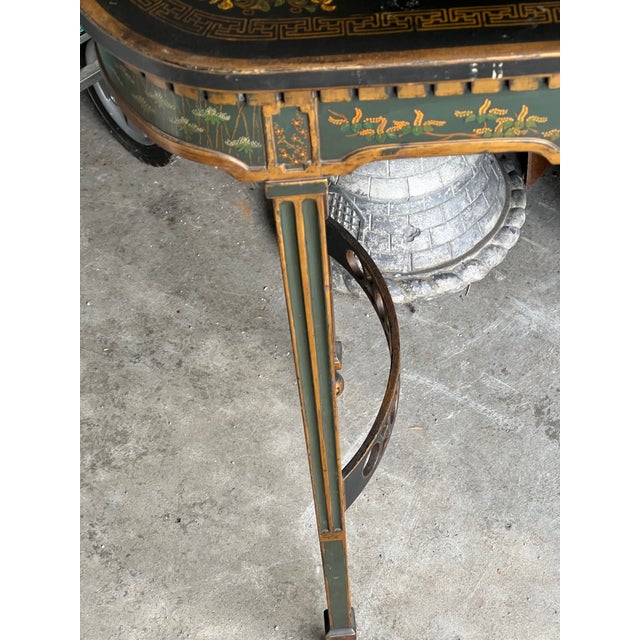 Late 19th Century Antique Asian Chinoiserie Japanned Table For Sale - Image 5 of 12