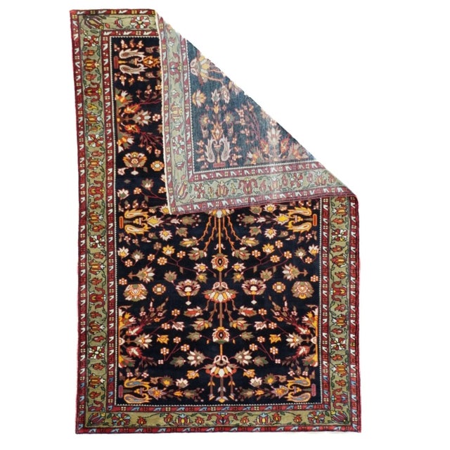 Late 19th Century Antique Farahan Rug 4'4'' x 6'6'' For Sale - Image 5 of 12