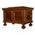 Antique Carved Walnut & Iron Coffer Chest Strong Guild Box Simmern Germany 1737 For Sale - Image 9 of 18