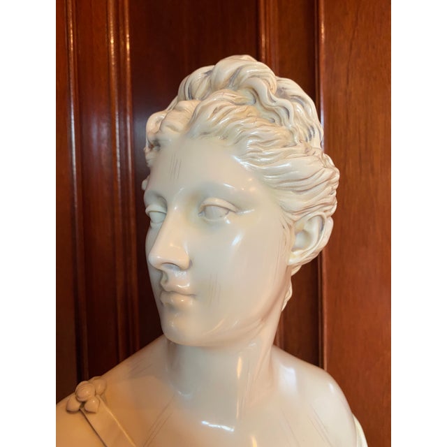 1930s 1930s Traditional Roman Female Bust Sculpture For Sale - Image 5 of 12