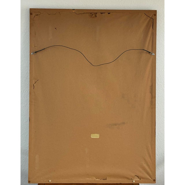 Burnt Orange Mid 20th Century Mid-Century Modern Abstract Still Life Lithograph by Minarro For Sale - Image 8 of 8