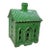 Share Antique 1927 Cast Iron Green House Still Coin Bank by Andy & Susan Moore For Sale