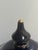 Italian Keramos Capodimonte Cobalt Blue Glaze Ornate Gold Handprinted Peacock and Floral Motif Lidded Round Vase Jar For Sale - Image 11 of 16