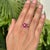 VRJewels Blooming 1.18ct Ruby Diamond Floral Cocktail Ring Size 9 in 14k Yellow Gold For Sale In New York - Image 6 of 15