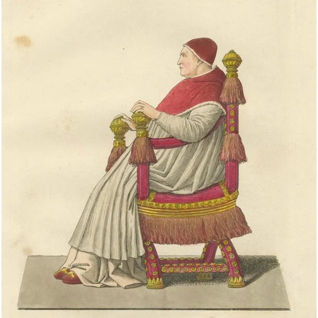 Mid 19th Century Mercuri, Historical Portraits of Sixtus IV, Platina and a Noble Englishwoman, 1845, Prints, Set of 3 For Sale - Image 5 of 10