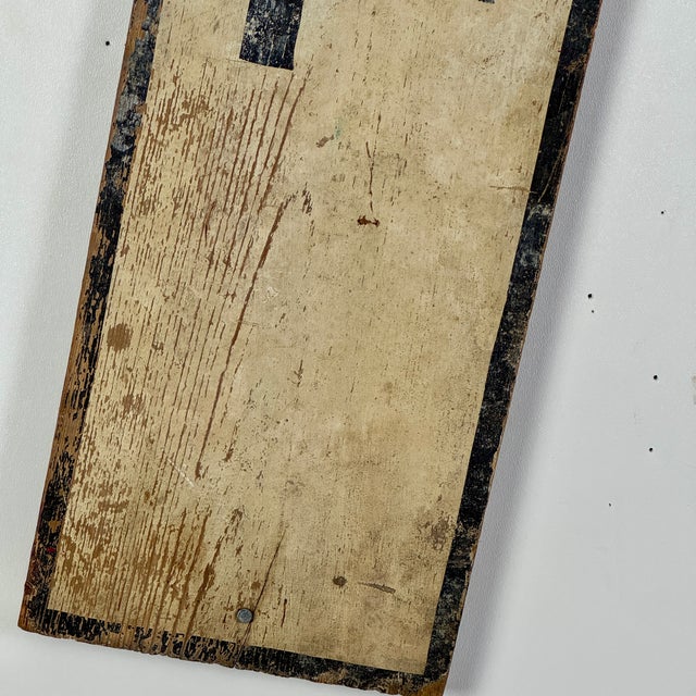 Vintage Large French "Bonami Co. Inc." Wood Trade Sign, 97" Wide For Sale In New York - Image 6 of 10