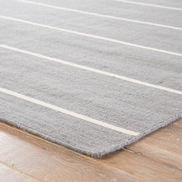 Jaipur Living Cape Cod Handmade Stripe Gray/ White Area Rug 10′ × 14′ Chairish