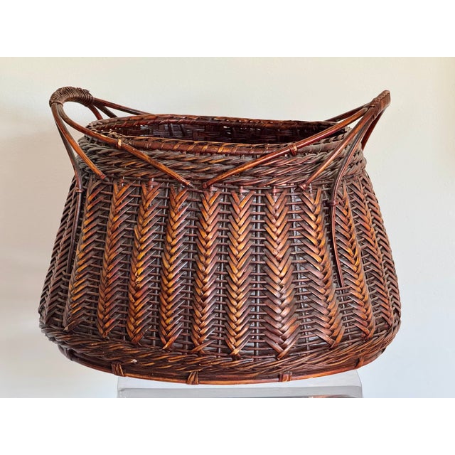 Japanese 20th Century Japanese Ikebana Basket For Sale - Image 3 of 10