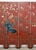 Mid 20th Century Chinese Export Four Panel Red Lacquered Chinoiserie Gilt Screen For Sale - Image 5 of 18