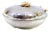 Round Silver Candy Box with Floral Reliefs Lid and Flower-Shaped Handle For Sale