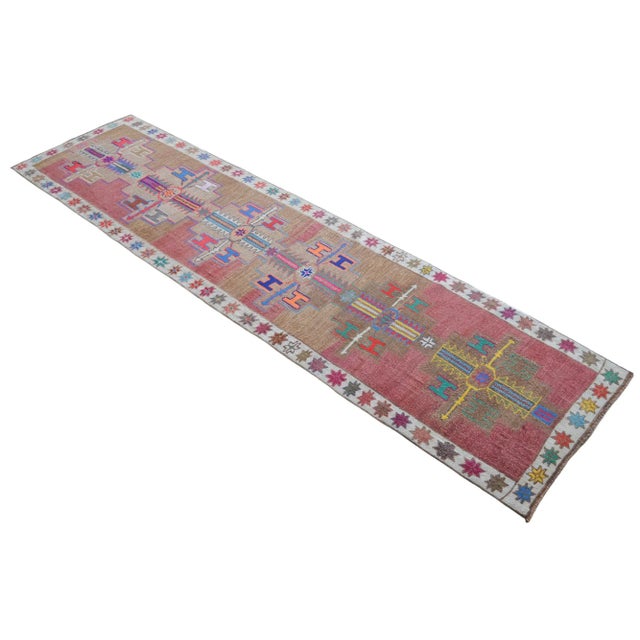 Textile Distinctive Kurdish Runner Herki Rug. Hand-Knotted Tribal Hallway Rug - 2′10″ × 11′9″ For Sale - Image 7 of 12