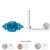 18K White Gold 10mm Cushion Shaped Blue Topaz and 1/6 Cttw Diamond 3 Stone Style Ring (F-G Color, VS1-VS2 Clarity) - Ring - Size 6.5 For Sale In New York - Image 6 of 6