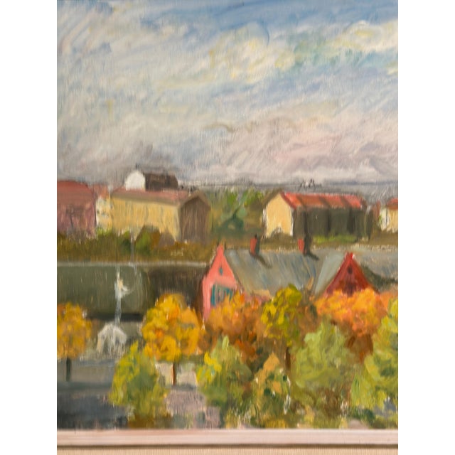 Hedvig Tegnér, Cityscape in Autumn Colors, 1950s, Oil on Canvas, Framed For Sale - Image 6 of 18
