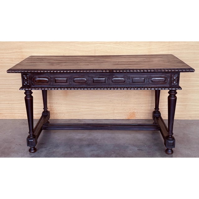 Late 18th Century Spanish Refectory Table or Farm Table with Three Drawers For Sale - Image 16 of 18