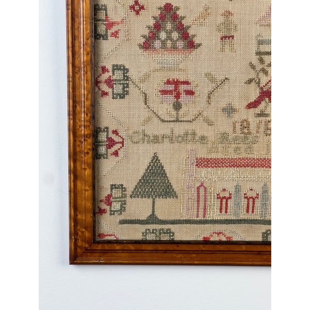 Brown Exceptional English Regency Schoolgirl Needlework Sampler by Charlotte Rees, Age 11, Dated 1816 For Sale - Image 8 of 10
