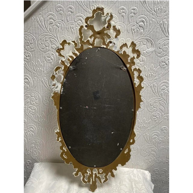Hollywood Regency Vintage Mid Century Hollywood Regency Syroco Mirror For Sale - Image 3 of 6