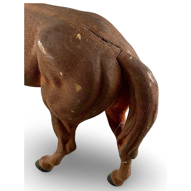 Metal Vintage Hubley Cast Iron Derby Horse 1940’s For Sale - Image 7 of 9