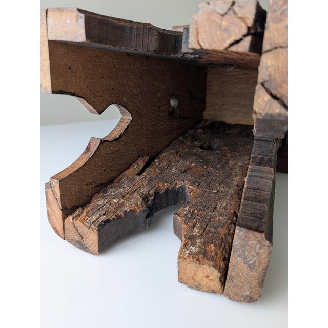 Wood Neo-Gothic French Monastic Oak Pedestal Stool with Openwork Trefoils, 1900s, 1890s For Sale - Image 7 of 14