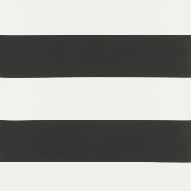 Contemporary Sample - Schumacher Baxter Stripe Wallpaper in Carbon For Sale - Image 3 of 3