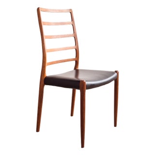Model 82 Embassy Chair in Teak and Leather by Niels Otto Møller for J.L. Moller For Sale
